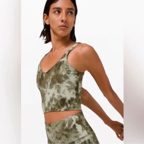 lululemon athletica Tops - lululemon Align Tank Diamond Dye Light Sage Army Green Dark Green GUC